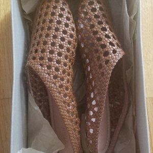 Madewell Caned Leather Mules (Size 7)